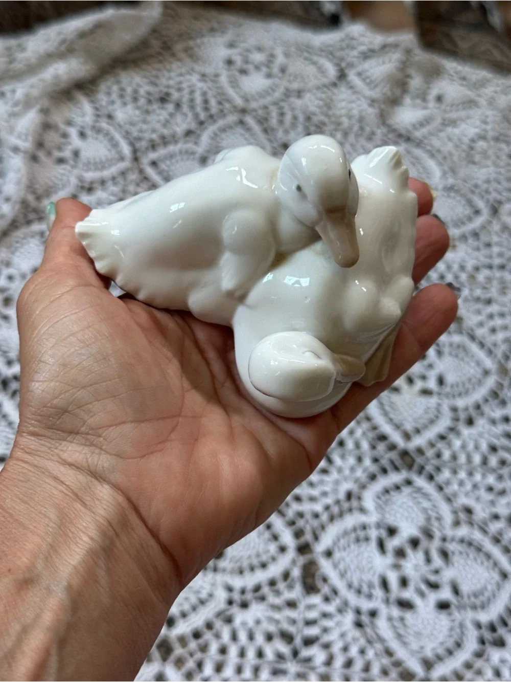 Vintage Lladro Nao Porcelain Ducks Family Figurine Spain